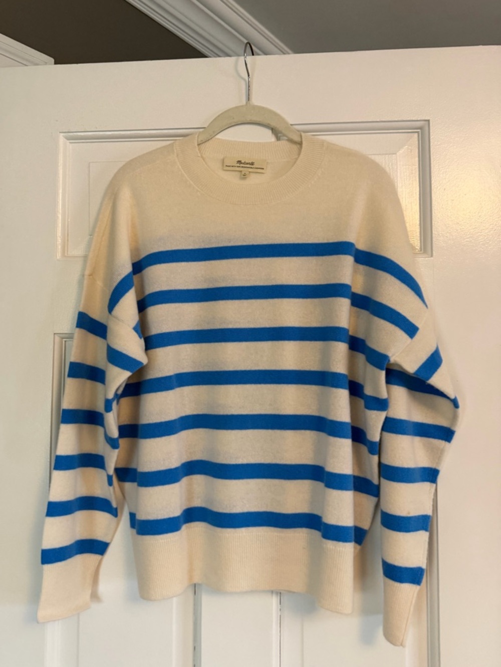 Madewell cashmere striped sweater